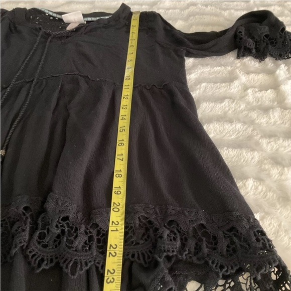 Knox Rose Black Boho High/Low Hem Top Size S - Picture 9 of 12